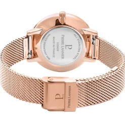 Discount PIERRE LANNIER Montre Elara Bleu cadran doré rose fond bleu bracelet acier doré rose