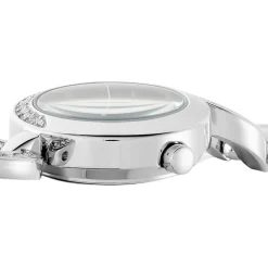 PIERRE LANNIER Montre Elegance Seduction Noir cadran argenté fond noir bracelet acier argenté