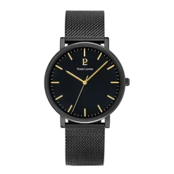 Discount PIERRE LANNIER Montre Essential Noir cadran noir fond noir bracelet acier noir