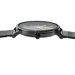 Discount PIERRE LANNIER Montre Essential Noir cadran noir fond noir bracelet acier noir