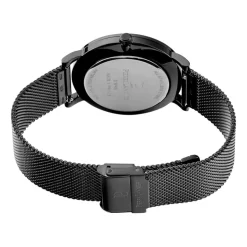 Discount PIERRE LANNIER Montre Essential Noir cadran noir fond noir bracelet acier noir