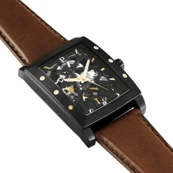 PIERRE LANNIER Montre Hector Noir* Montres Made In France|Montres Squelettes