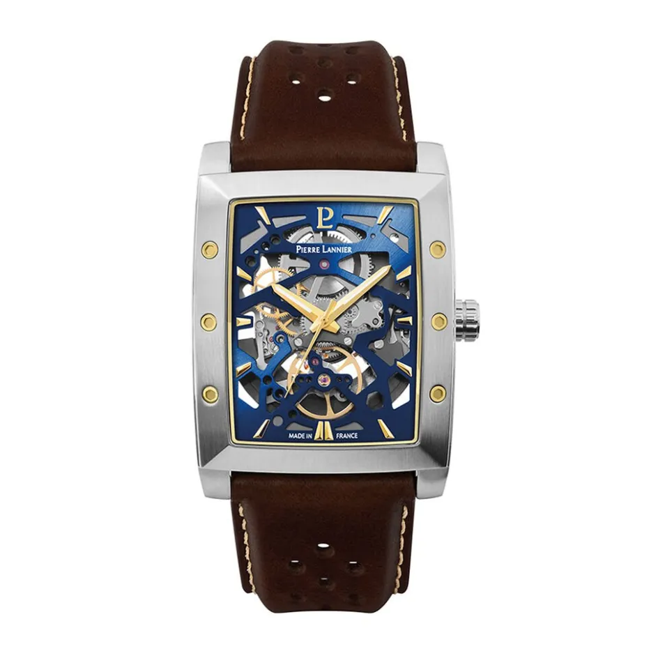 PIERRE LANNIER Montre Hector Bleu* Montres Made In France|Montres Squelettes