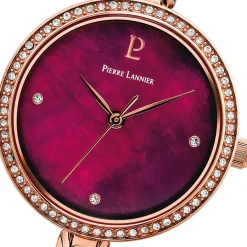 Clearance PIERRE LANNIER Montre Leia Fuschia cadran bicolore doré / rose fond fuschia bracelet acier bicolore