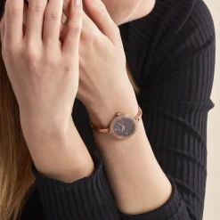 Clearance PIERRE LANNIER Montre Leia Fuschia cadran bicolore doré / rose fond fuschia bracelet acier bicolore