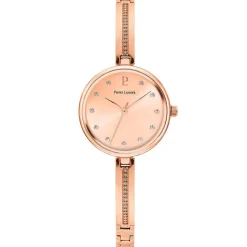 New PIERRE LANNIER Montre Leia Blanc cadran bicolore doré / rose fond blanc bracelet acier bicolore