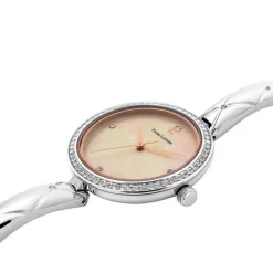 Online PIERRE LANNIER Montre Leia Blanc cadran argenté fond blanc bracelet acier argenté