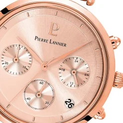 Best PIERRE LANNIER Montre Lutecia Rose cadran doré rose fond rose bracelet acier doré rose
