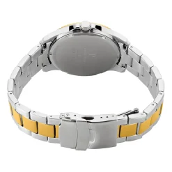 Clearance PIERRE LANNIER Montre Metropolitain Noir cadran argenté fond noir bracelet acier bicolore
