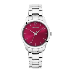 Discount PIERRE LANNIER Montre Roxane Fuschia cadran argenté fond fuschia bracelet acier argenté