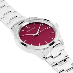 Discount PIERRE LANNIER Montre Roxane Fuschia cadran argenté fond fuschia bracelet acier argenté
