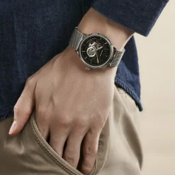 PIERRE LANNIER Montre Trio Noir* Montres Made In France|Montres Squelettes