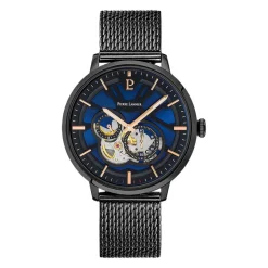 Sale PIERRE LANNIER Montre Trio Noir cadran noir fond noir bracelet acier noir