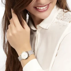 Best PIERRE LANNIER Montre Week End Ligne Pure Argent cadran argenté fond argenté bracelet acier argenté