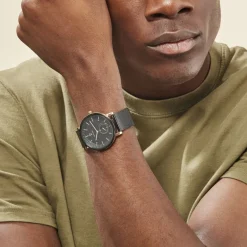 Discount PIERRE LANNIER Montre Woofer Noir cadran noir fond noir bracelet acier noir