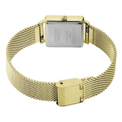 Outlet ROSEFIELD Montre Boxy Xs Blanc cadran doré fond blanc bracelet acier doré