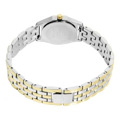 New ROSEFIELD Montre Gemme Blanc cadran bicolore fond blanc bracelet acier bicolore