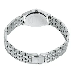 Clearance ROSEFIELD Montre Gemme Blanc cadran argenté fond blanc bracelet acier argenté