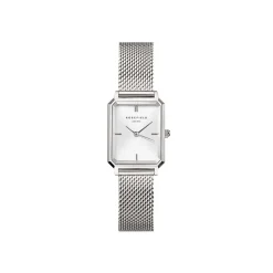 Online ROSEFIELD Montre Octagon Xs Blanc cadran argenté fond blanc bracelet acier argenté