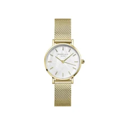Online ROSEFIELD Montre Small Edit Blanc cadran doré fond blanc bracelet acier doré