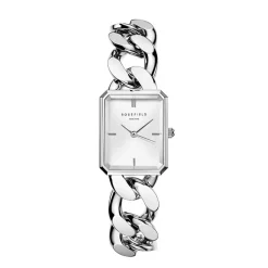 Hot ROSEFIELD Montre Studio 24 Blanc cadran argenté fond blanc bracelet acier argenté