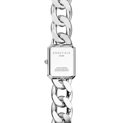 Hot ROSEFIELD Montre Studio 24 Blanc cadran argenté fond blanc bracelet acier argenté