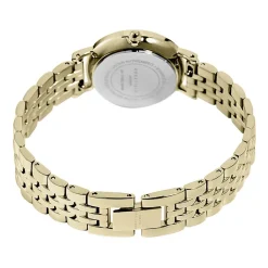 Discount ROSEFIELD Montre The Small Edit Blanc cadran doré fond blanc bracelet acier doré