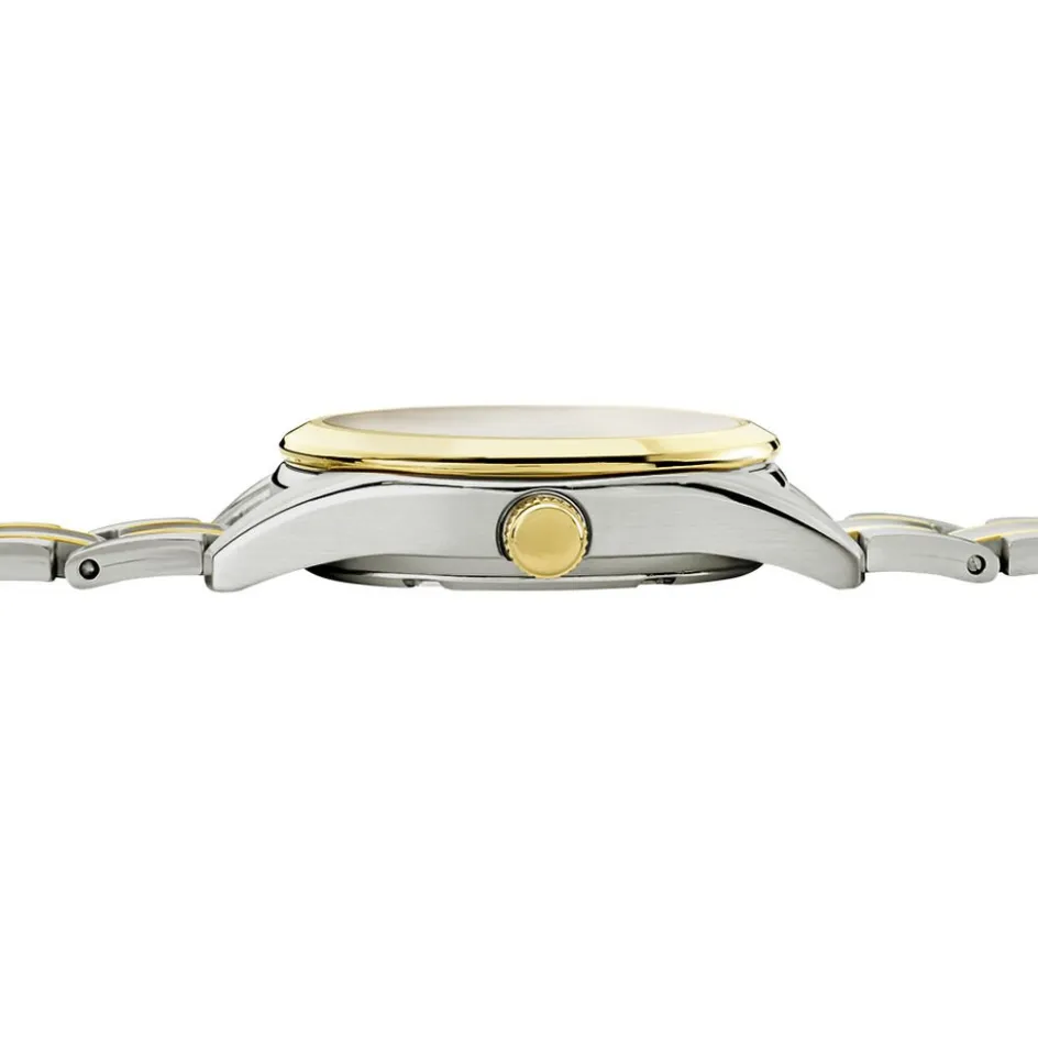 Clearance SEIKO Montre Classique Nacre cadran bicolore fond nacre bracelet acier bicolore