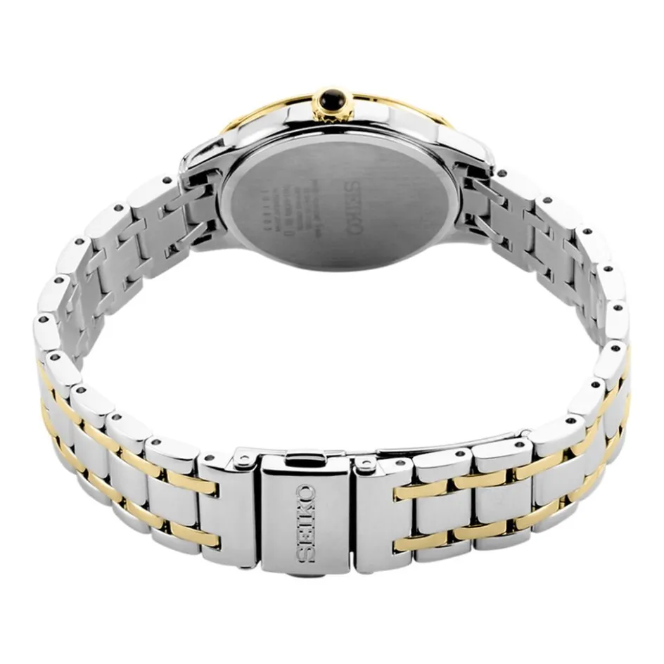 New SEIKO Montre Classique Nacre cadran bicolore fond nacre bracelet acier bicolore