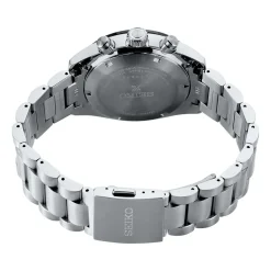 SEIKO Montre Prospex Vert cadran argenté fond vert bracelet acier argenté