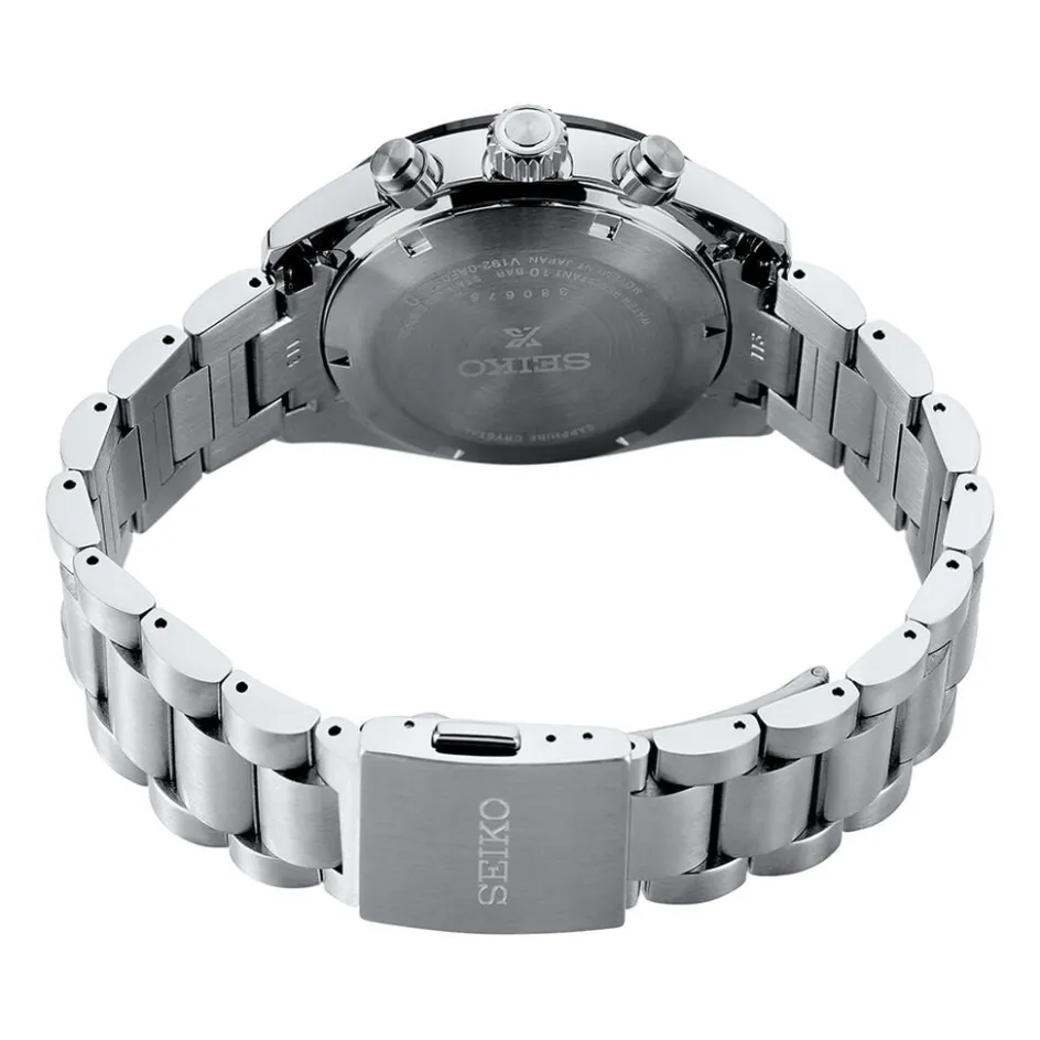 SEIKO Montre Prospex Vert cadran argenté fond vert bracelet acier argenté