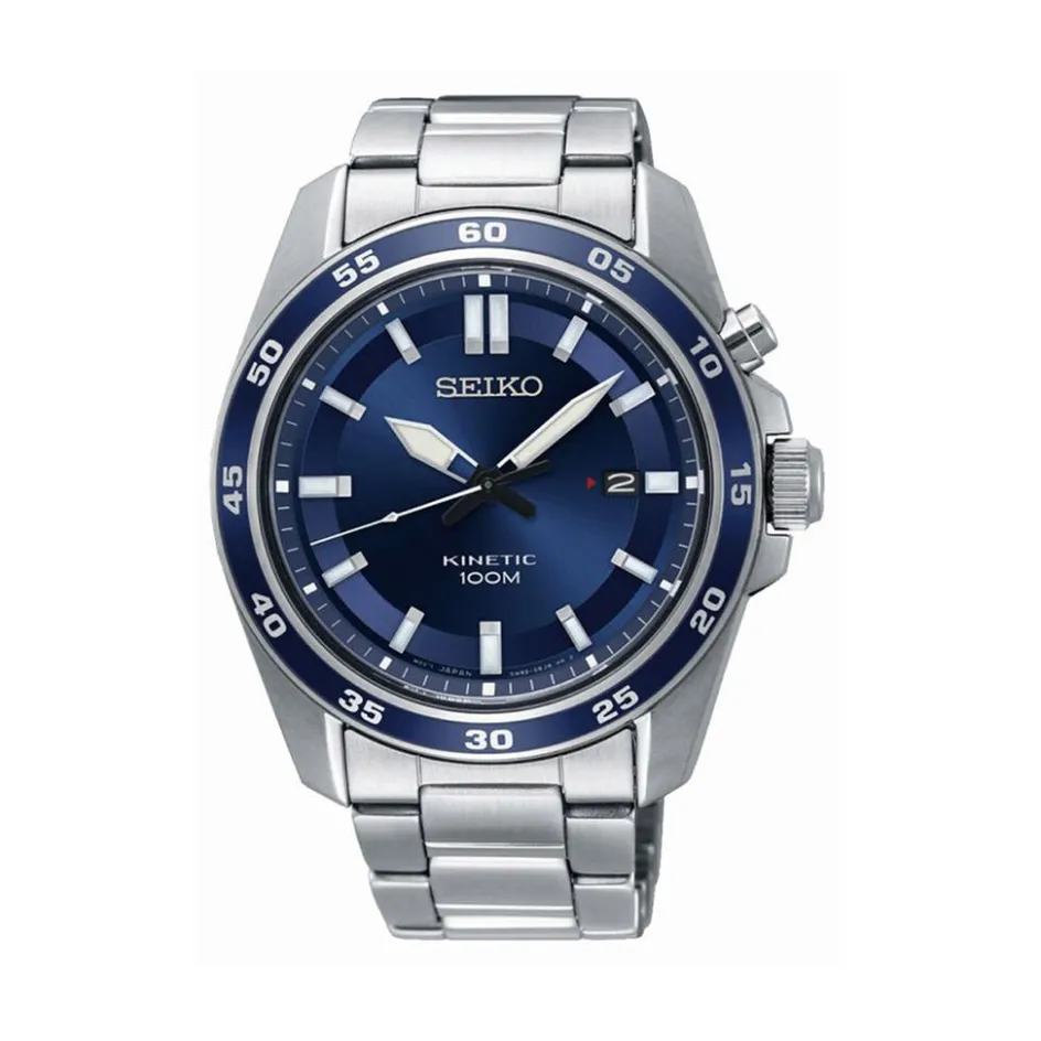 Hot SEIKO Montre Sport Kinetic Bleu