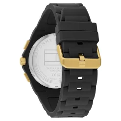 TOMMY HILFIGER Montre Neo Noir cadran noir fond noir bracelet silicone noir