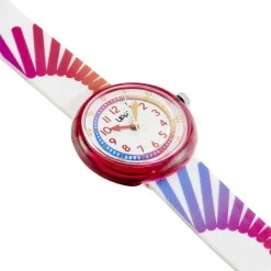 Clearance UPP Montre Beatty Multicolore cadran rose fond multicolore bracelet plastique multicolore