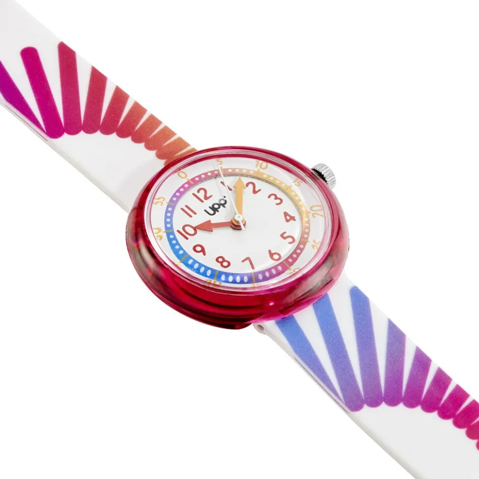 Clearance UPP Montre Beatty Multicolore cadran rose fond multicolore bracelet plastique multicolore