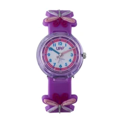 Online UPP Montre Fuzzy Bicolore cadran violet fond bicolore bracelet plastique violet