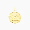 Best Histoire d'Or Pendentif Ange Rond Mat Or Jaune