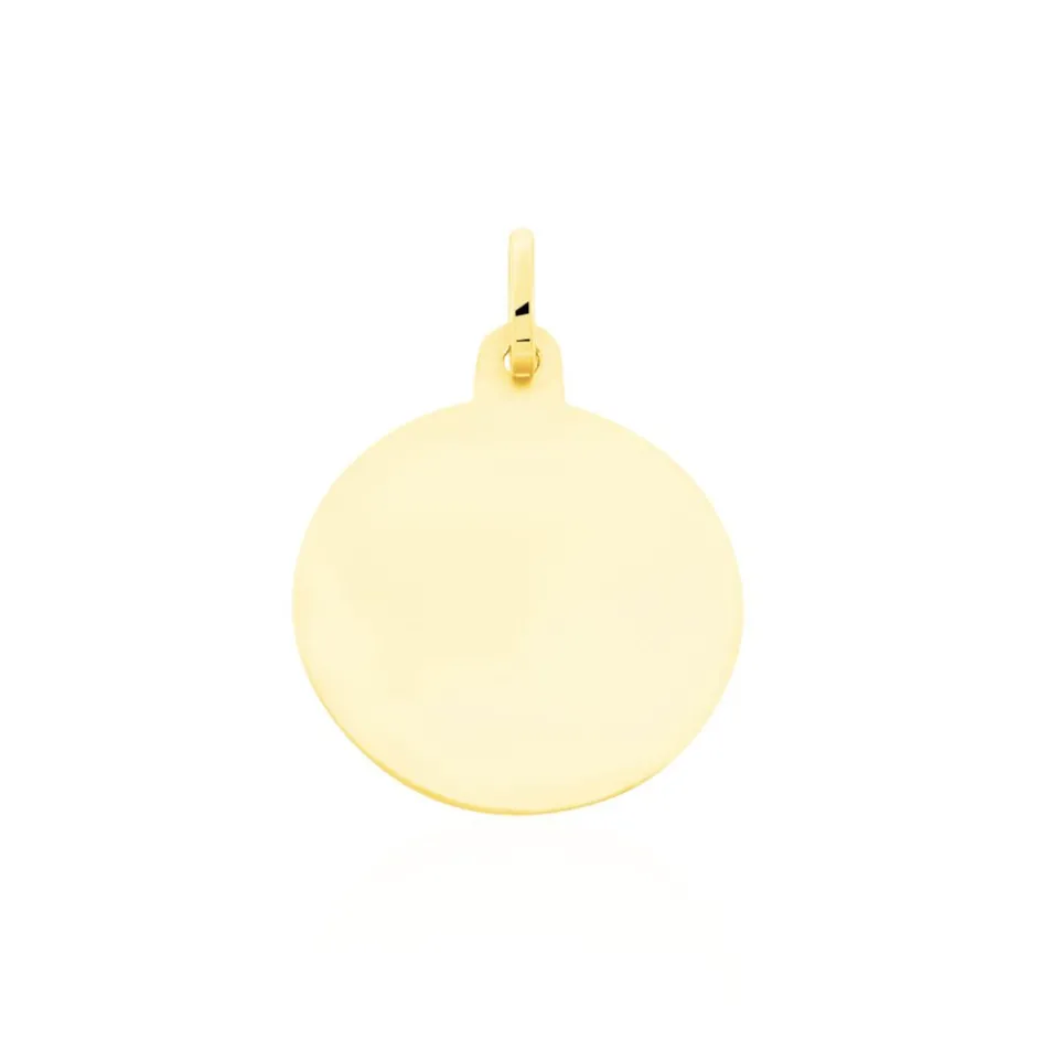 Best Histoire d'Or Pendentif Ange Rond Mat Or Jaune