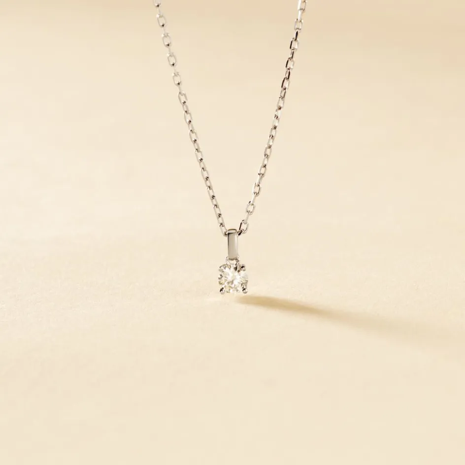 Histoire d'Or Pendentif Aphrodite or blanc diamant