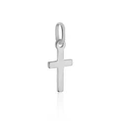 Sale Histoire d'Or Pendentif Bathilde Croix Striee or blanc