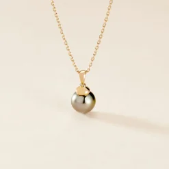 Best Histoire d'Or Pendentif Cerclee Or Jaune Perle De Culture De Tahiti