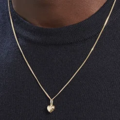 Outlet Histoire d'Or Pendentif Eudocie Coeur Stri Or Jaune