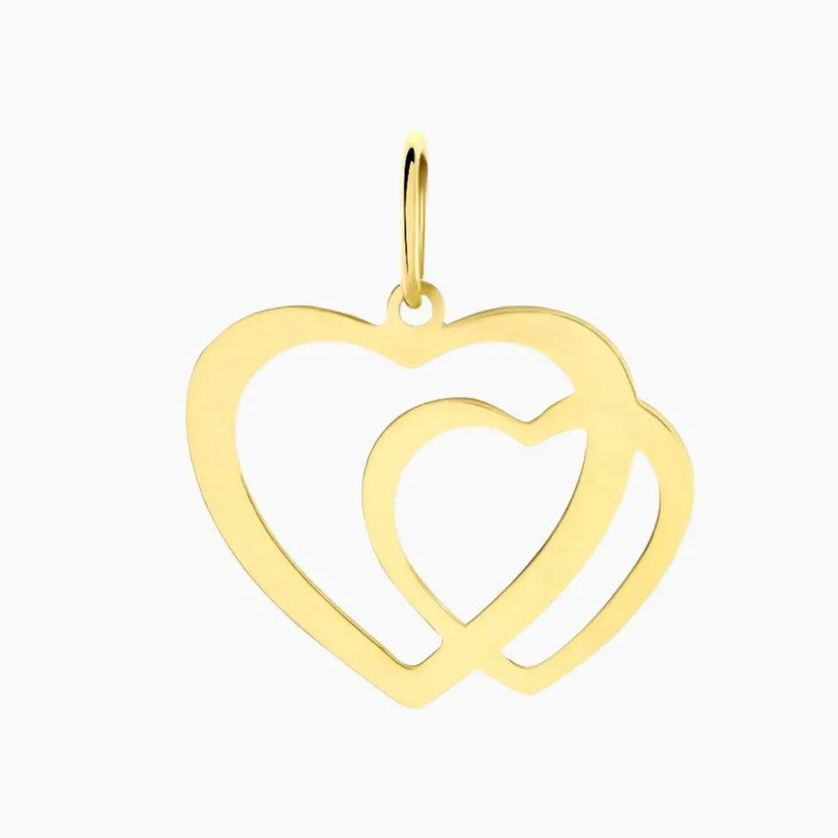 Outlet Histoire d'Or Pendentif Eudocie Coeurs Lisses Or Jaune