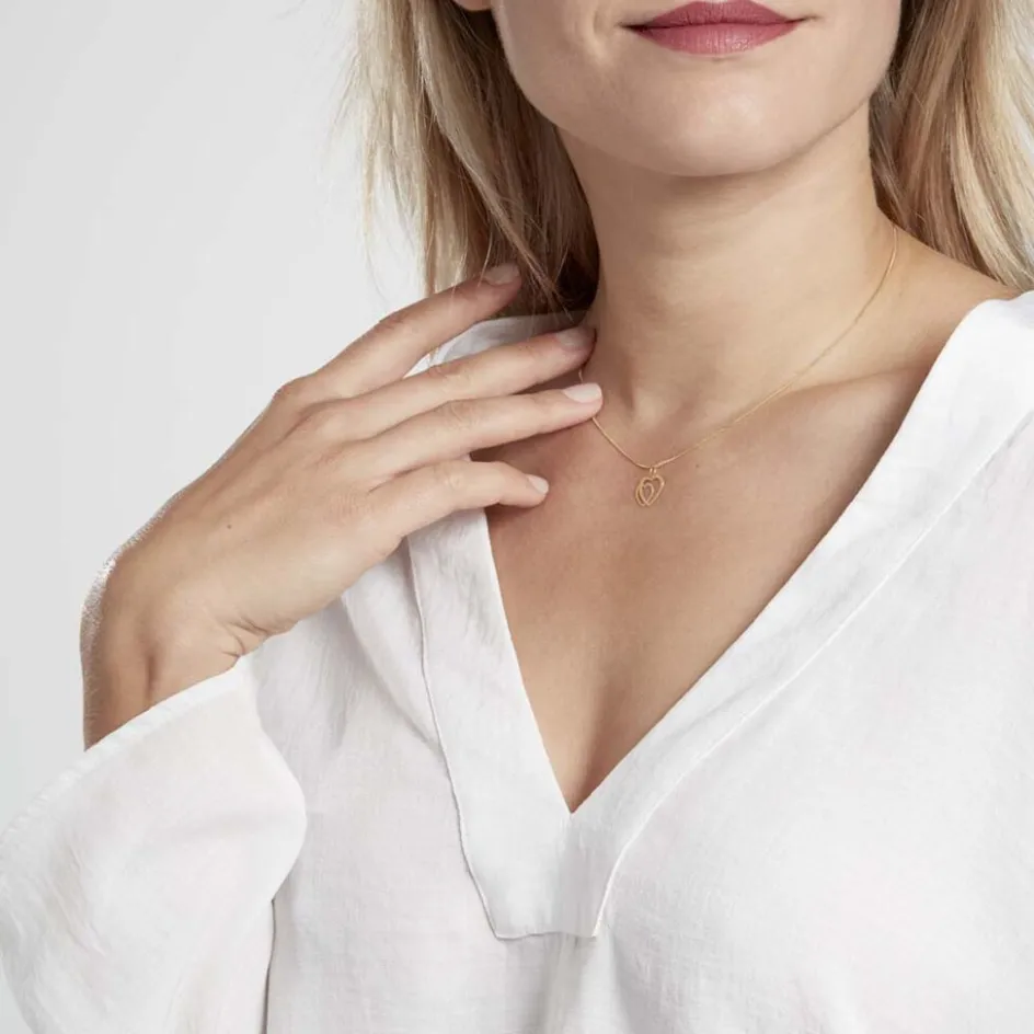 Outlet Histoire d'Or Pendentif Eudocie Coeurs Lisses Or Jaune