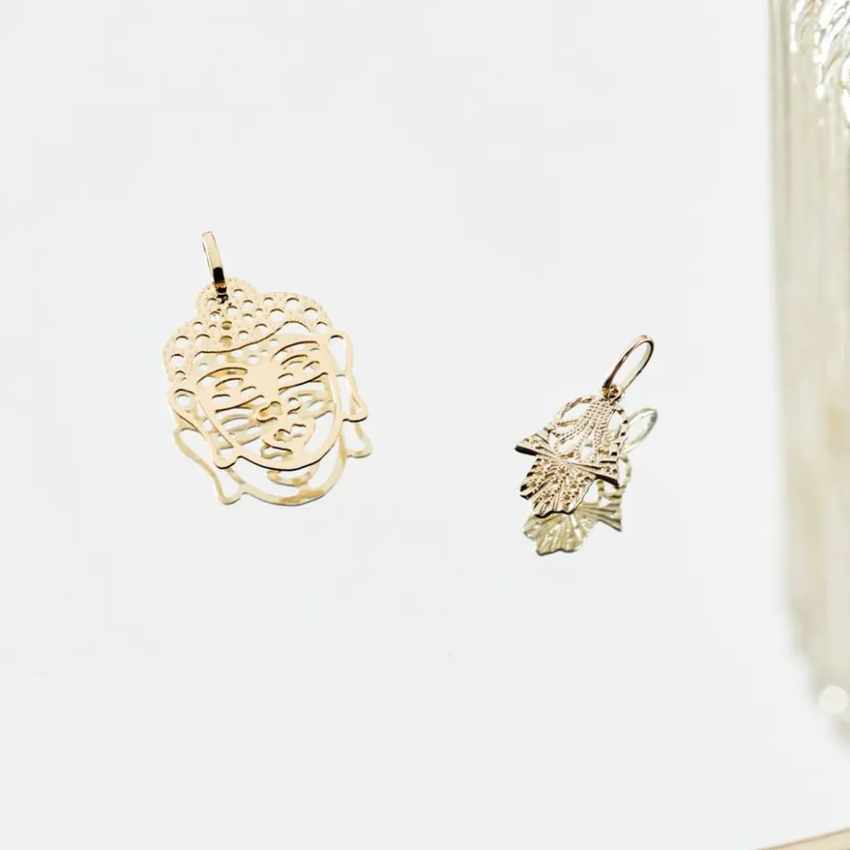 Best Histoire d'Or Pendentif Fazzia Bouddha Or Jaune