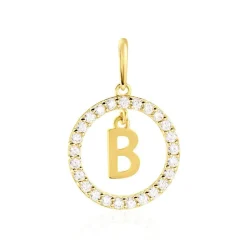 Outlet Histoire d'Or Pendentif Gabe Or Jaune Oxyde De Zirconium
