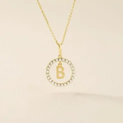 Outlet Histoire d'Or Pendentif Gabe Or Jaune Oxyde De Zirconium