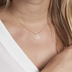 Online Histoire d'Or Pendentif Hadaya Lotus Or Jaune