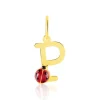Best Histoire d'Or Pendentif Helidie Coccinelle Lettre Or Jaune