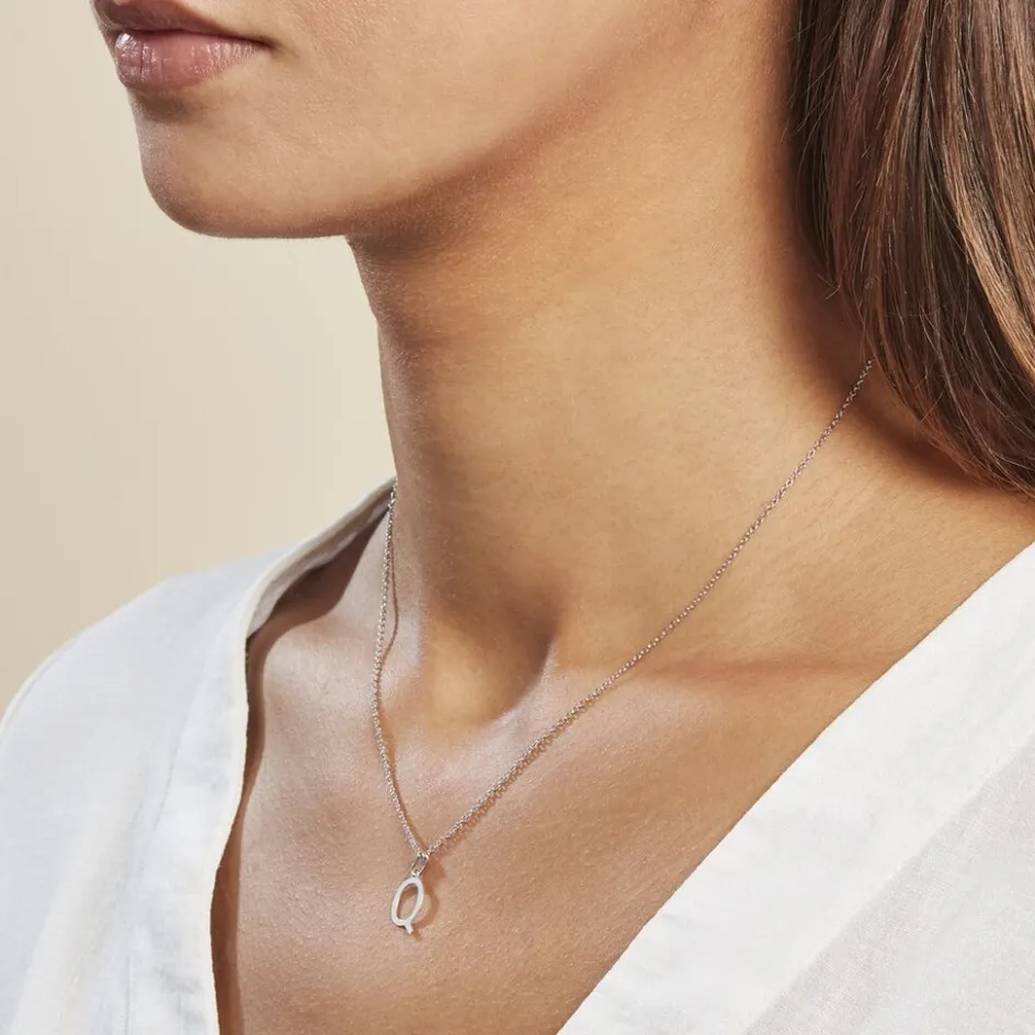 Clearance Histoire d'Or Pendentif Ionia Lettre or blanc